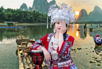 桂林阳朔+漓江兴坪游船+遇龙河漂流+二十元背景+聚龙潭一日游【纯玩无购物、畅游桂林山水、游玩自由掌握】