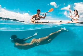 普吉岛珊瑚岛香蕉沙滩半日游 出海浮潜伞拖/玻璃船 含餐含接送【小众路线，人少清静，自在度假】