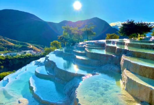 丽江香格里拉虎跳峡白水台一日游纯玩小团团探秘棉花堡白水台【纯玩无购物，老师傅带你畅游虎跳峡和白水台！】