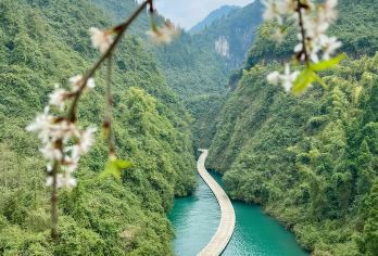 狮子关旅游区+宣恩伍家台一日游【赠送宣恩夜景 网红水上浮桥】【网红浮桥：廊桥遗梦，踏水而行 狮子关的“水上浮桥”！驱车踏浪、穿越峡谷秘境：山水交融，步步惊奇！】