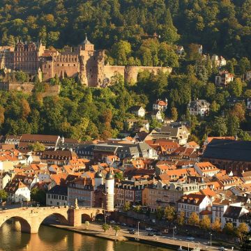 德国法兰克福海德堡城堡老城区一日游 上门接送/10小时包车