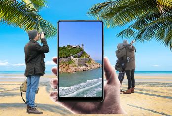 烟台蓬莱阁+八仙过海+帆船+文成城堡+金沙滩孤独的鲸一日游【[可以选择双体帆船出海观看黄渤海分界线/海上观看蓬莱阁和八仙过海，还可以喂海鸥]】