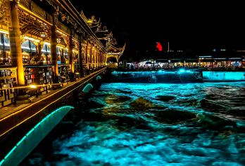 成都都江堰+熊猫谷+仰天窝广场+钟书阁+南桥夜景（蓝眼泪）【可选英文导游|专车接送|行程可调|可定制行程】