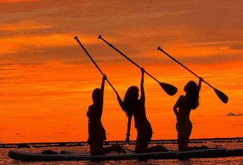 促销  沙巴亚庇丹绒亚路海滩日落浆板桨板一日游【[中文教练]专业教练、桨板0基础教学、一人成行、每日可订】