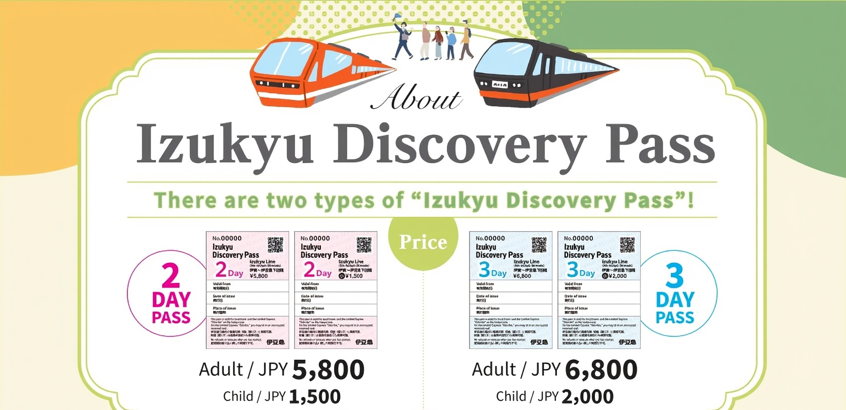 Izu Kyu Discovery Pass (2-day/3-day optional)