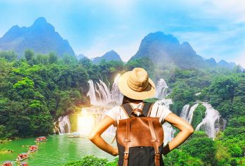 南宁+德天跨国瀑布一日游【含接驳车+充足时间】【[缤纷景点][5A德天跨国瀑布]+“花千骨”取景地[明仕田园]全景体验，领略德天中越边境异域特色风情】