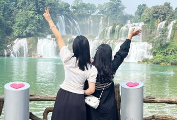 德天瀑布+明仕田园一日游【1单1团+口碑好评+赠接驳车】【[明仕 田园竹筏游玩线路~九曲桥线(A线路)]行程路线:竹排上船码头一九曲桥下船码头一壮族民居博物园】