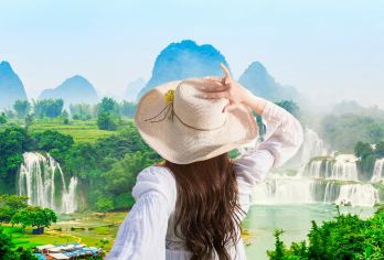 南宁+德天瀑布4H畅游一日游【2-8人小团/大巴团/私家团】【[全景新体验]水陆空360°全景体验 ，领略德天中越边境异域特色风情；】