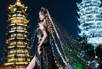 桂林日月双塔+象鼻山+榕杉湖一日【夜游两江四湖/七星岩】【[市区精华]七星公园+七星岩+骆驼峰+榕杉湖+日月双塔+象山三部曲+夜游两江四湖+环湖游船赏精华夜景】