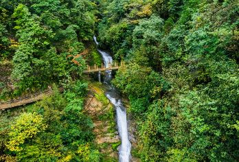 恩施市鹿院坪一日游【含门票+往返车】【藏在千米悬崖下的i隐士桃园】