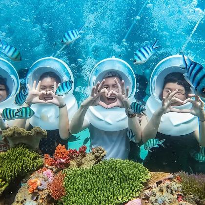 塞班岛军舰岛一日游【军舰岛浮潜|香蕉船|拖伞|海底漫步|】