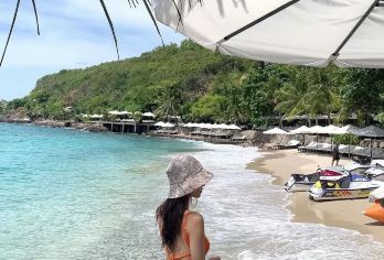 3岛游：占岛 - 渔村 - 迷你海滩 1日游【Tranh海滩：独特的沙石混合海滩，是游泳、浮潜和体验刺激海上活动的**去处 迷你海滩度假：芽庄湾清澈见底的海水、洁白沙滩、宁静氛围以及**拍照打卡点】
