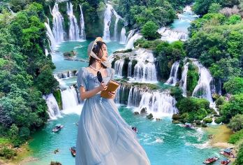 南宁+德天跨国瀑布+明仕田园一日游【2-8人小团】【走进边境山水画廊，体验中越民族风情，领略跨国瀑布壮美】