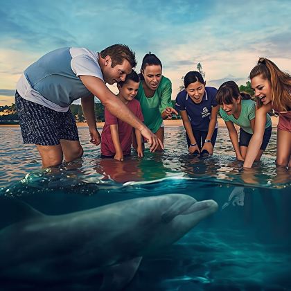 布里斯班摩顿岛海豚岛中文一日游含餐券 可选浮潜滑沙喂海豚