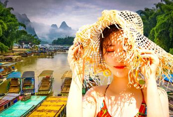 阳朔遇龙河竹筏+漓江+十里画廊+20元背景一日游丨兴坪古镇【[优质出游]一价全含，真纯玩无购物店，赠送多种好礼、印象刘三姐/千古情抵用券/五日返桂车位等】