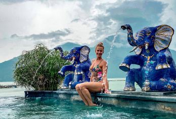 巴厘岛火山温泉一日游【远眺火山丨可选梯田/圣泉寺/网红秋千】【专注品质的地接团队，管家一对一服务】