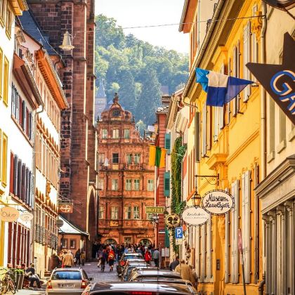 德国海德堡城堡+俾斯麦广场+哲学家小径+内卡河一日游