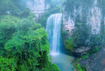 飞水谷+千潭湖竹筏+老家寨一日游（百米流沙瀑布/原始村寨）【品质出游】