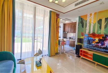 佛山美的鹭湖森林亲子风格3房6床KTV+汤池+波波池+麻将【佛山美的森林亲子主题3房小户型别墅+麻将+KTV+泡池，适合生日聚会、求婚、同事情侣小聚。】