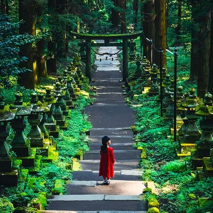 日本熊本上色见神社+阿苏火山·赠接驳车+黑川温泉一日游