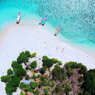 印尼美娜多白沙岛观光海钓浮潜深潜水一日游