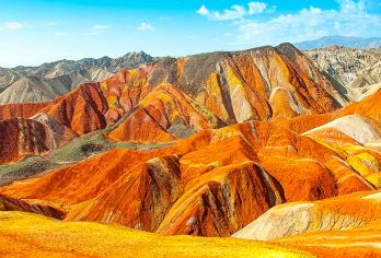 张掖七彩丹霞+平山湖大峡谷一日游【专享包车/市区范围上门接】【张掖市区酒店上门接，当日动车站免费接送】