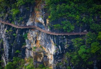 蝶舞清江·恩施地心谷景区一日游【包含景区门票+车接车送】【食在恩施：品尝正宗恩施土家菜，张关合渣、土家腊肉格格、富硒小土豆、恩施豆皮....】