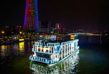 广州珠江黄昏游【单程游船~西堤码头/天字码头/艺术中心码头】【珠水夜韵~使您尽情领略南国风土人情，广州城市新派名片】