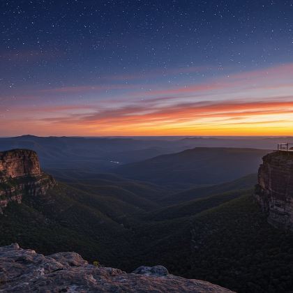  澳大利亚新南威尔士悉尼蓝山日落+观星一日游[含晚餐]
