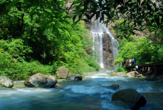 张家界大峡谷及玻璃桥日游（惊险刺激与**景观的完美结合！）【漫步于300米高空令人叹为观止的玻璃桥——体验惊心动魄的**景观与难忘的肾上腺素飙升时刻。 探索大峡谷的自然奇观：深邃的峡谷、壮观的瀑布和葱郁的山谷——这里是自然爱好者和摄影爱好者的天堂。 包含门票、玻璃桥通行及往返城市接送服务。无隐藏费用，尽享纯粹乐趣与便捷体验。】