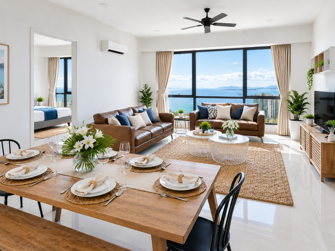 High Floor Seaview 3BR for 10 | Bathtub Gurney