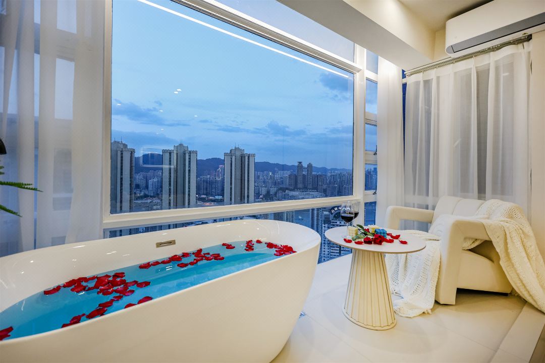 Baihong Sky View Studio with Deep Soak Tub - Jiefangbei Center