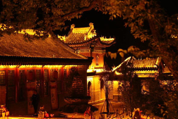 五台山最美寺庙广化寺之绝美夜景