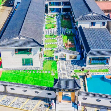 天津薊縣孟庭軒精品民宿，徽派江南風格白牆黛瓦，確定這是天津。