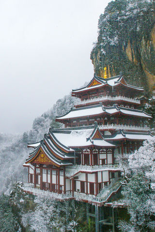 南宫山冬天的第一场雪,一起来欣赏美景