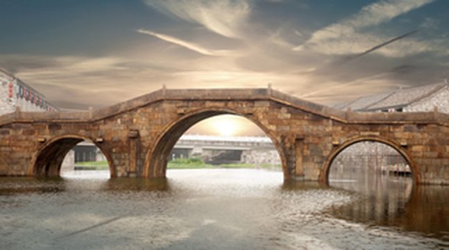 千里迁移的百吨古石桥