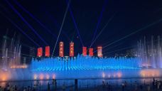 康巴什乌兰木伦湖音乐喷泉-鄂尔多斯