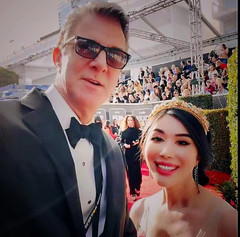 Sisi游记图片] 华裔主持人Sisi亮相金球奖，获两位007邦德扮演者称赞