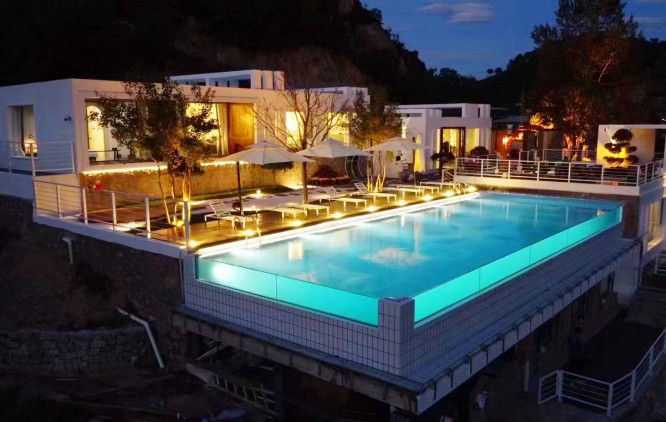 天津薊縣盤山盤溪格調精品高端民宿，無邊泳池堪比小馬爾代夫。