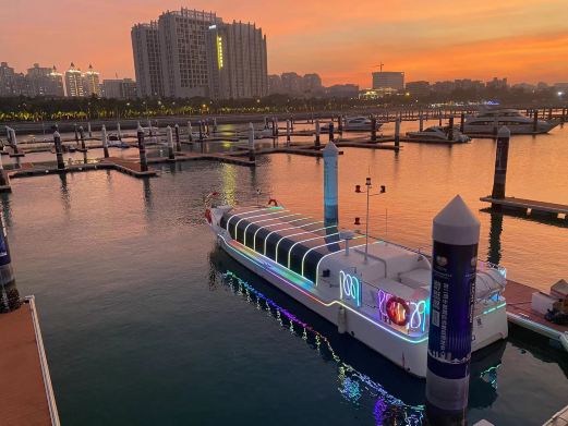 夜游海口湾