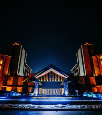 松花湖滑雪度假区游记图文-来松花湖滑雪必住的五星级酒店，不输北海道