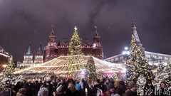 莫斯科游记图片] 流光溢彩的圣诞新年莫斯科红场之夜-俄罗斯游记之四