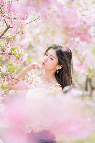 浪漫唯美樱花人像 一组 （2022年03月18日 摄于从化天适樱花悠乐园）