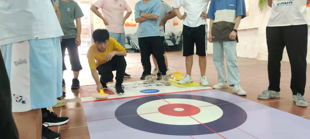看够了冬奥冰壶现在来看看我们的旱地冰壶吧