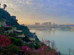 南岸游记图片] 重庆悬崖餐厅|悬崖边上的江景餐厅，看落日余晖的浪漫