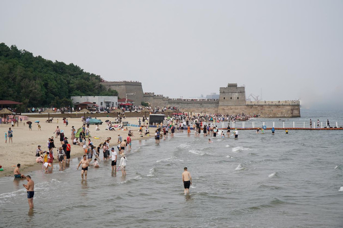 長城入海山海關老龍頭。