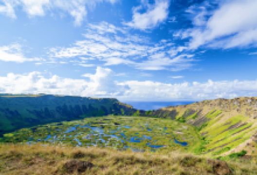 拉诺廓火山景点图片
