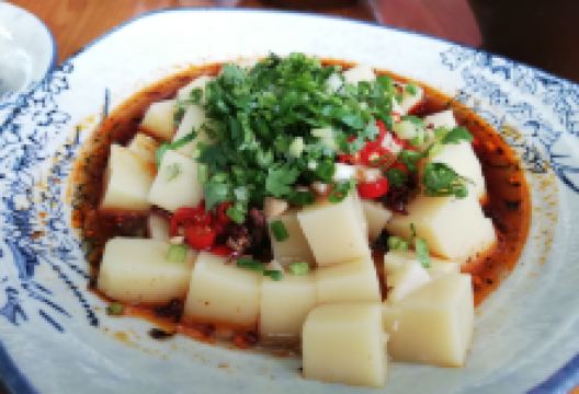 桃源河边豆花饭美食图片