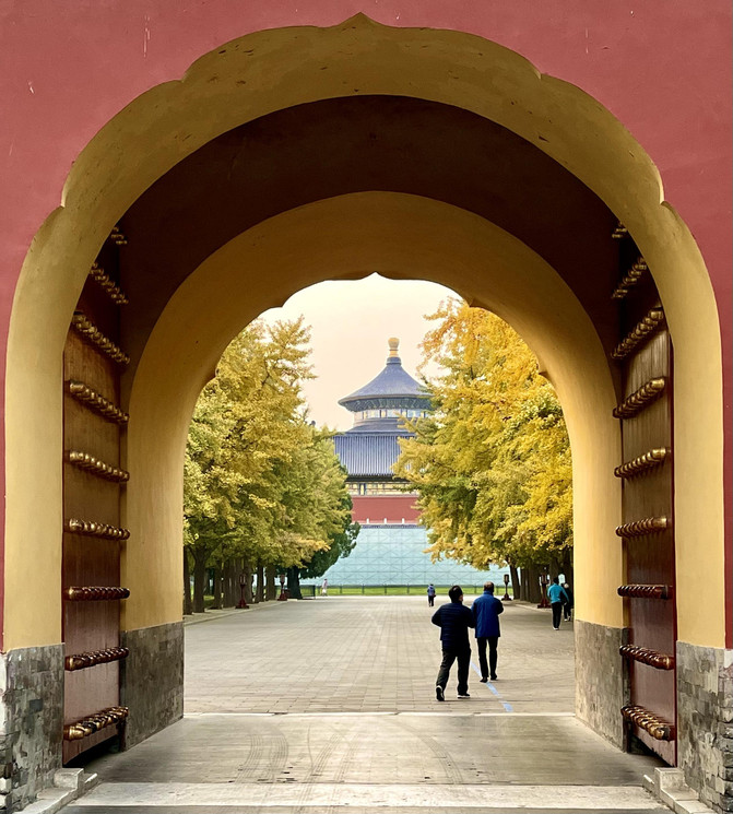 天壇公園秋色漸濃。