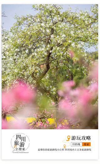 周末亲子游,成都周边自驾1h!百年古梨树林、彩色油菜花、神秘古蜀文化,一天就耍完!